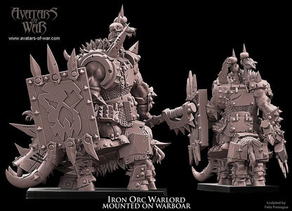 Avatars of War Iron Orc Warlord on Warboar - Fantasy / D&D (Custom Order) - product image 2 of 2