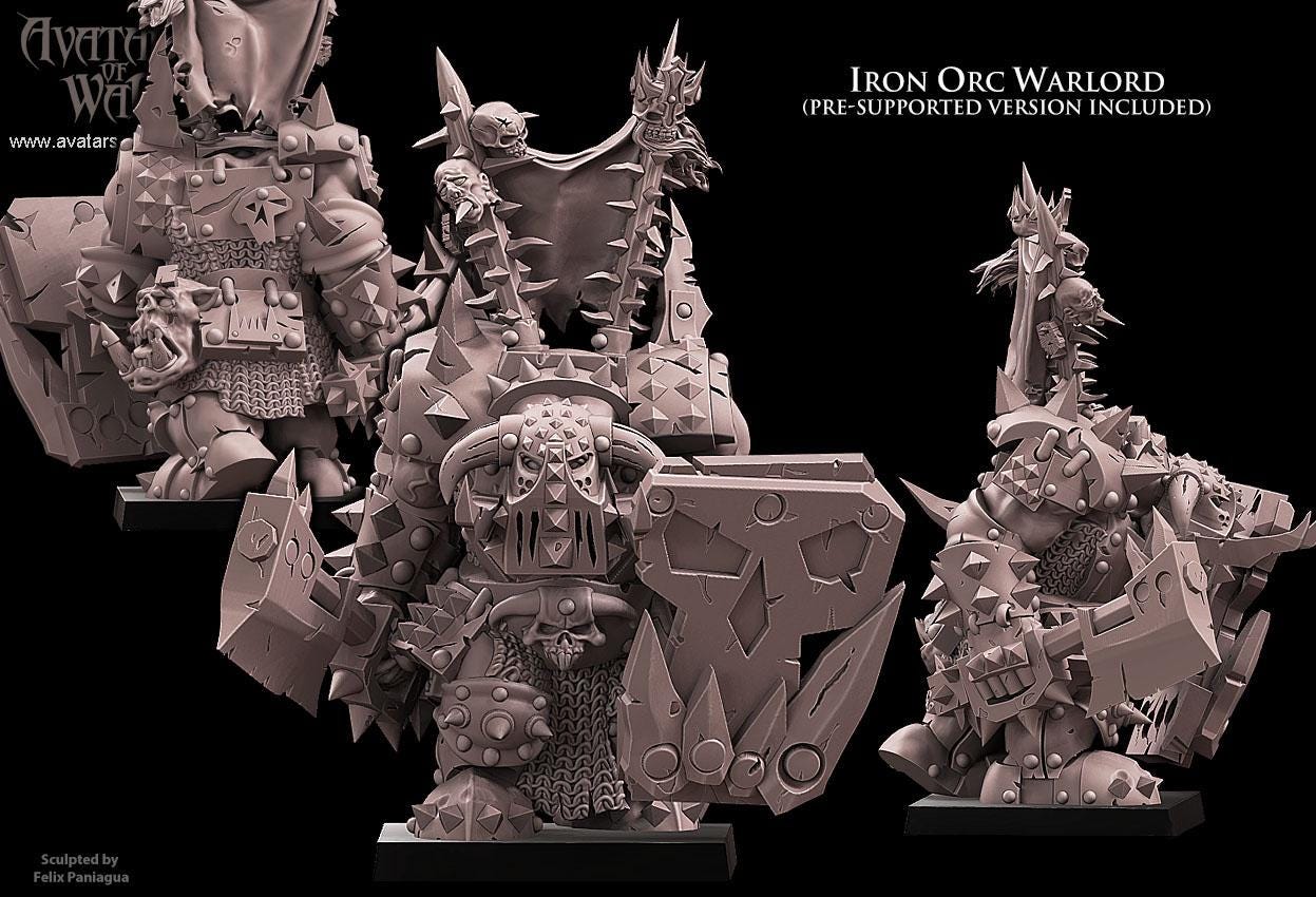 Avatars of War Iron Orc Warlord - Fantasy / D&D (Custom Order) - product image 2 of 3