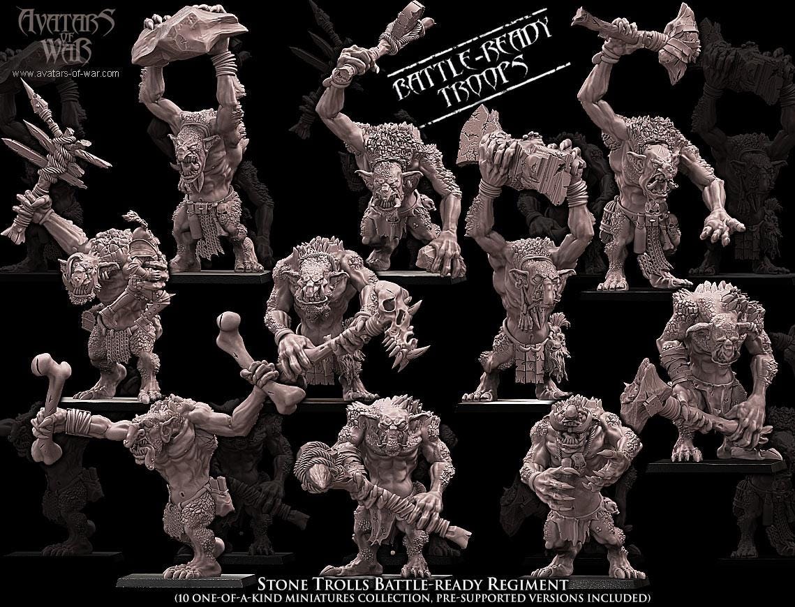 Avatars of War Stone Trolls - Fantasy / D&D (Custom Order) - product image 2 of 4