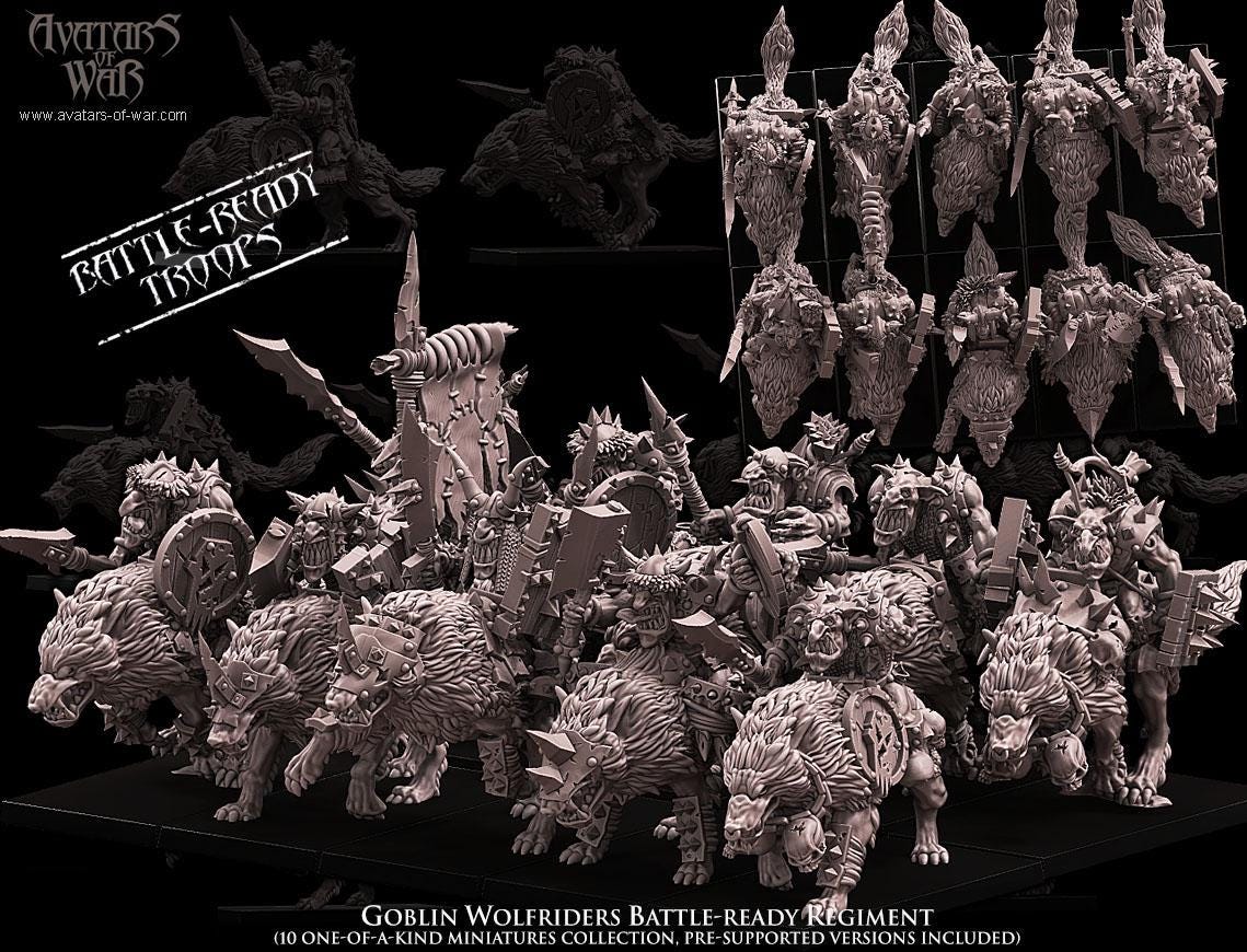 Avatars of War Goblin Wolfriders - Fantasy / D&D (Custom Order) - product image 3 of 4