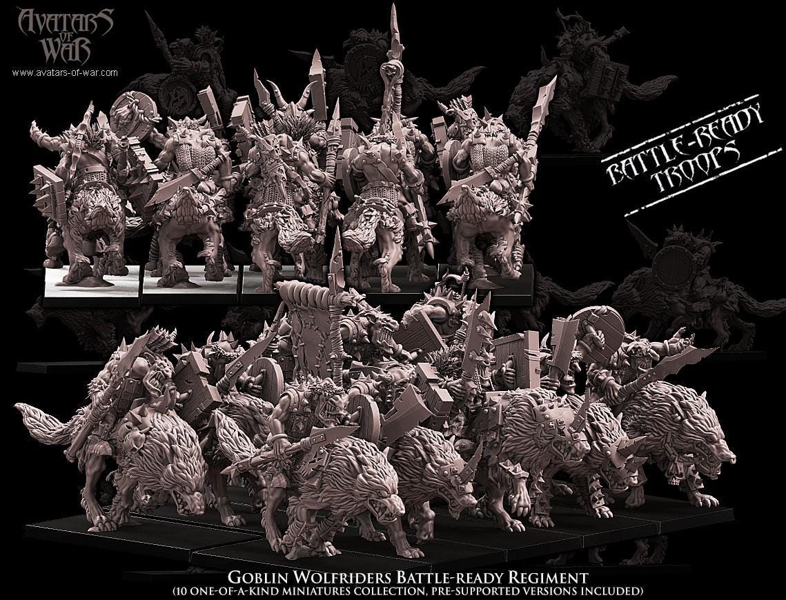 Avatars of War Goblin Wolfriders - Fantasy / D&D (Custom Order) - product image 2 of 4