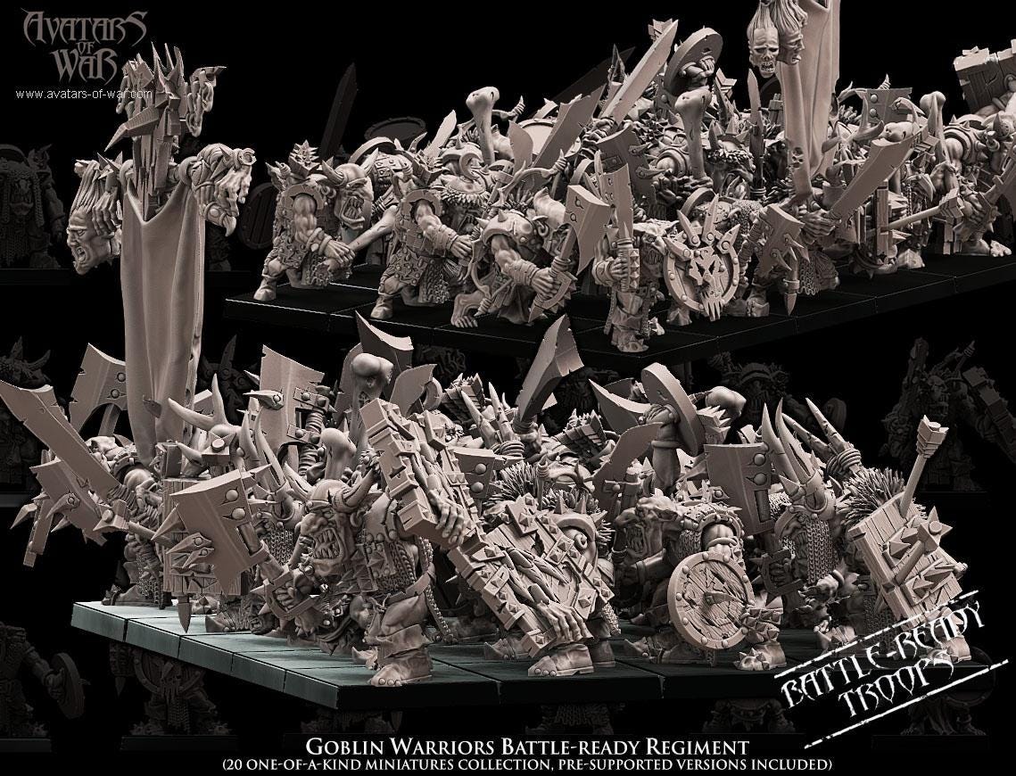 Avatars of War Goblin Warriors Regiment - Fantasy / D&D (Custom Order) - product image 1 of 4