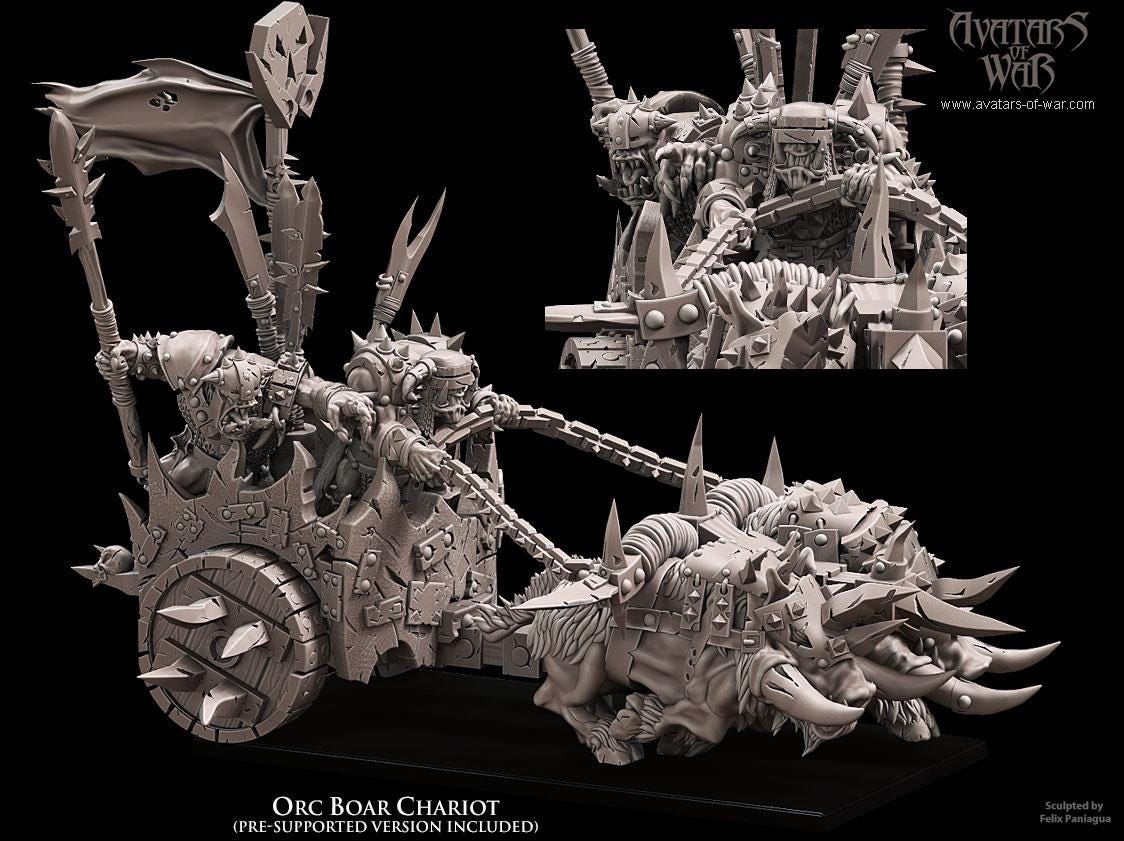 Avatars of War Orc Boar Chariot - Fantasy / D&D (Custom Order) - product image 2 of 7