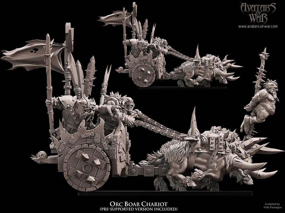 Avatars of War Orc Boar Chariot - Fantasy / D&D (Custom Order) - product image 3 of 7
