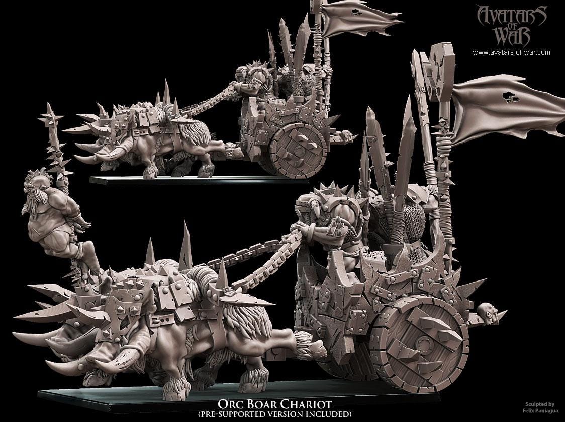 Avatars of War Orc Boar Chariot - Fantasy / D&D (Custom Order) - product image 4 of 7