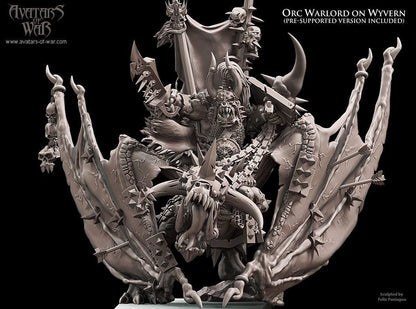Avatars of War Orc Warlord mounted on Wyvern - Fantasy / D&D (Custom Order) - product image 2 of 4