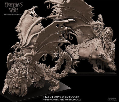 Avatars of War Lord of Wrath on Manticore - Fantasy / D&D (Custom Order) - product image 2 of 2