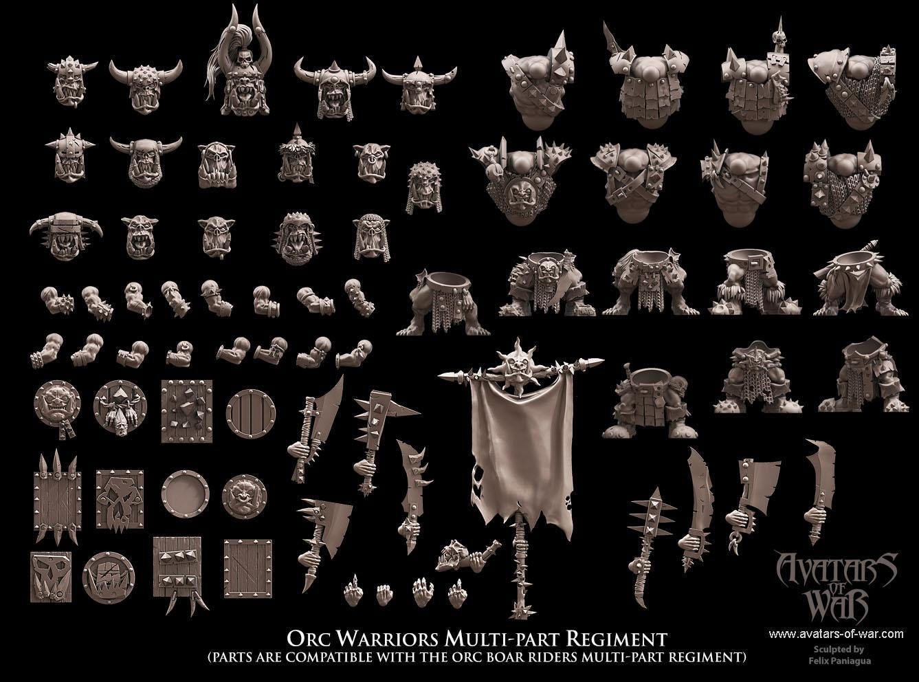 Avatars of War Orc Warriors Regiment - Fantasy / D&D (Custom Order) - product image 1 of 5
