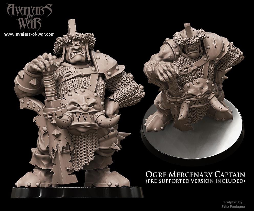 Avatars of War Ogre Mercenary Captain - Fantasy / D&D (Custom Order) - product image 1 of 2