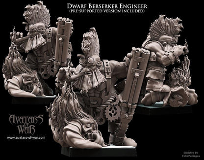 Avatars of War Dwarf Berserker Engineer - Fantasy / D&D (Custom Order) - product image 1 of 2
