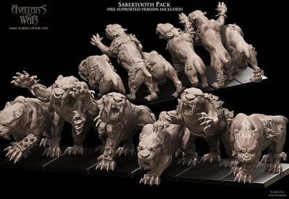 Avatars of War Sabertooth Tigers - Fantasy / D&D (Custom Order) - product image 2 of 2