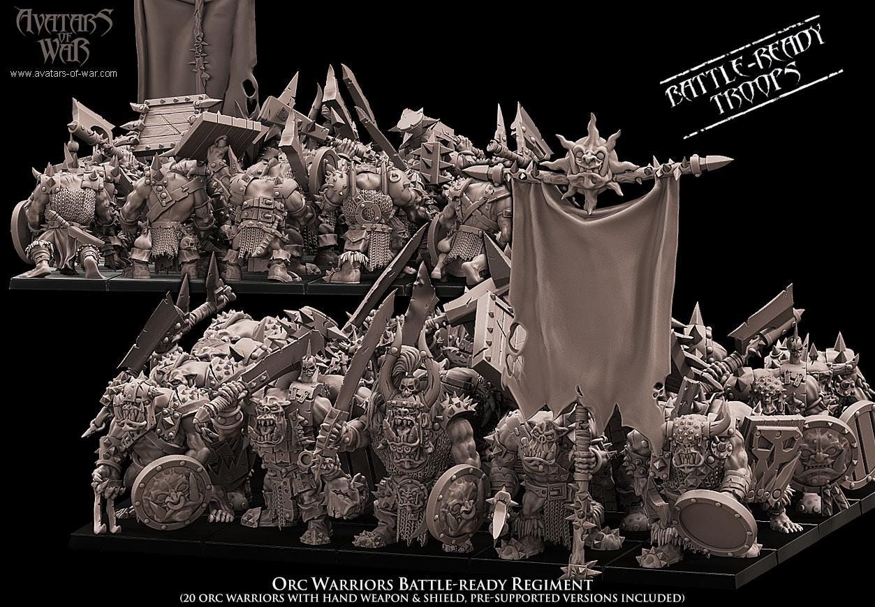 Avatars of War Orc Warriors Regiment - Fantasy / D&D (Custom Order) - product image 2 of 4