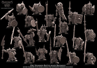 Avatars of War Orc Spearmen Regiment - Fantasy / D&D (Custom Order) - product image 2 of 5