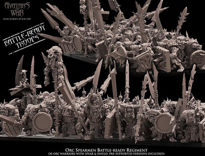 Avatars of War Orc Spearmen Regiment - Fantasy / D&D (Custom Order) - product image 1 of 5