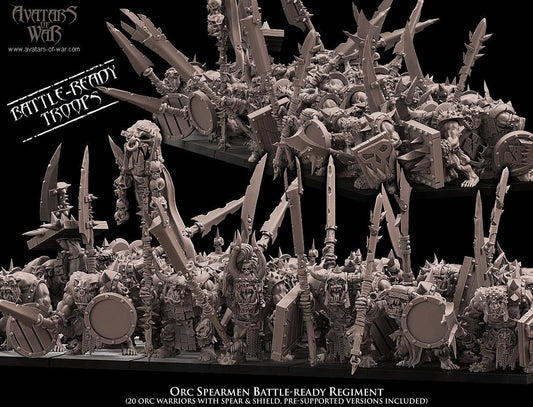Avatars of War Orc Spearmen Regiment - Fantasy / D&D (Custom Order) - product image 1 of 5