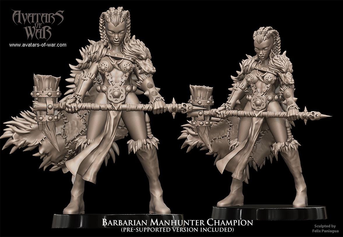 Avatars of War Barbarian Manhunter Champion - Fantasy / D&D (Custom Order) - product image