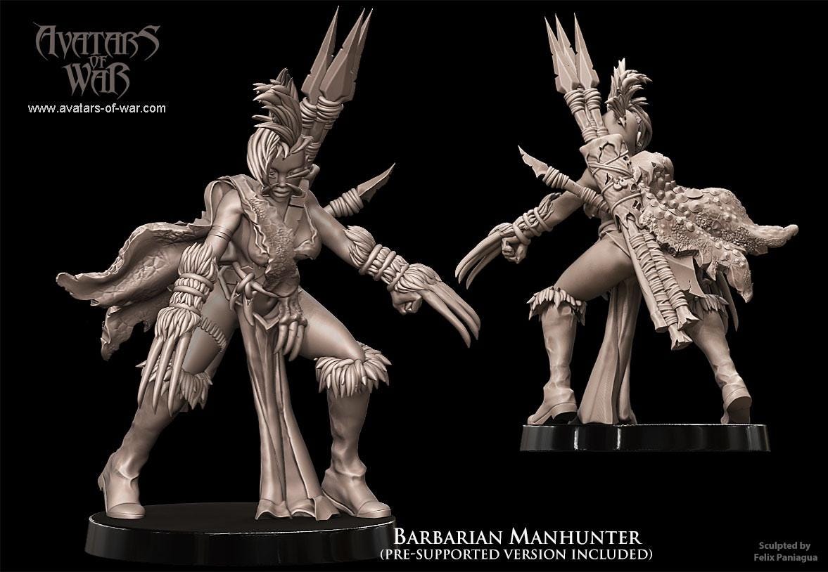 Avatars of War Barbarian Manhunter - Fantasy / D&D (Custom Order) - product image