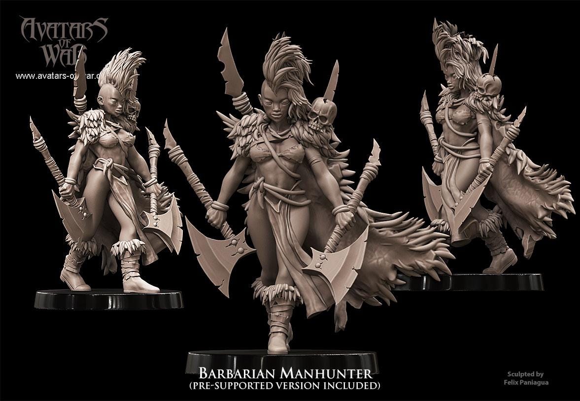 Avatars of War Barbarian Manhunter - Fantasy / D&D (Custom Order) - product image
