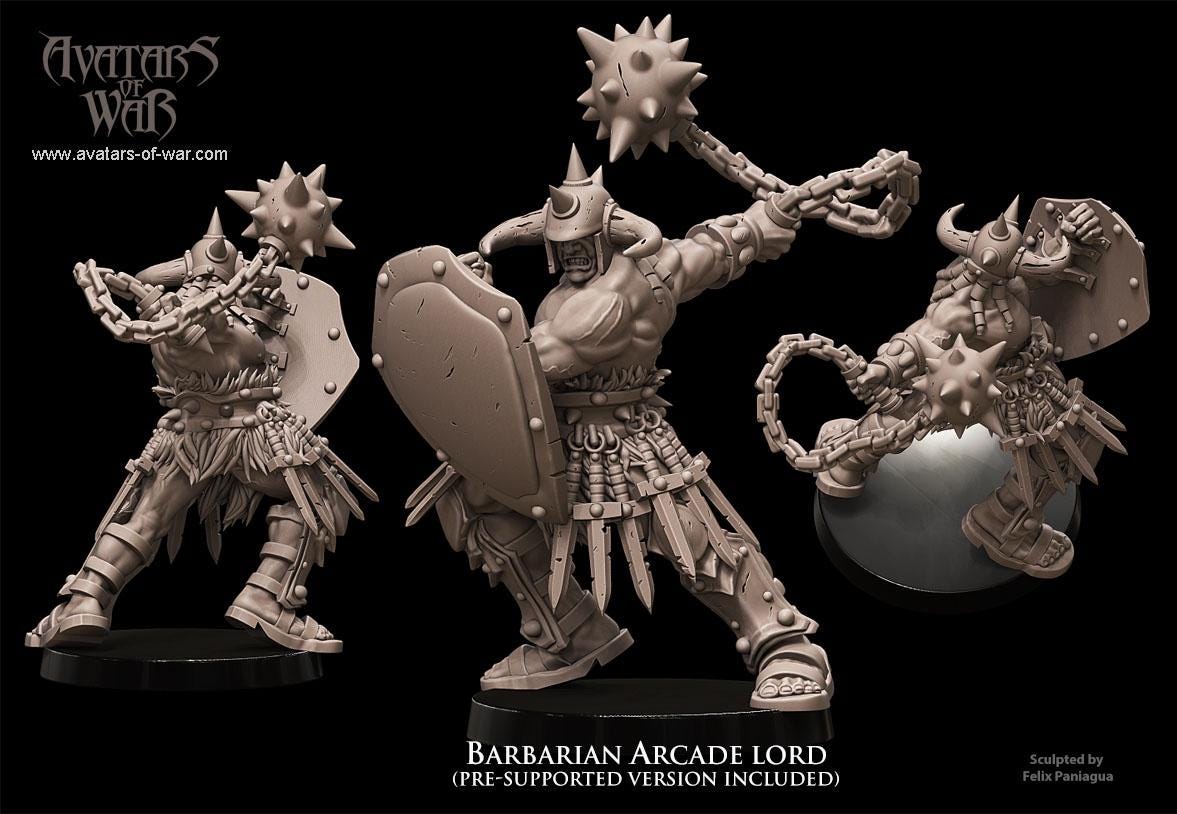 Avatars of War Barbarian Arcade Lord - Fantasy / D&D (Custom Order) - product image