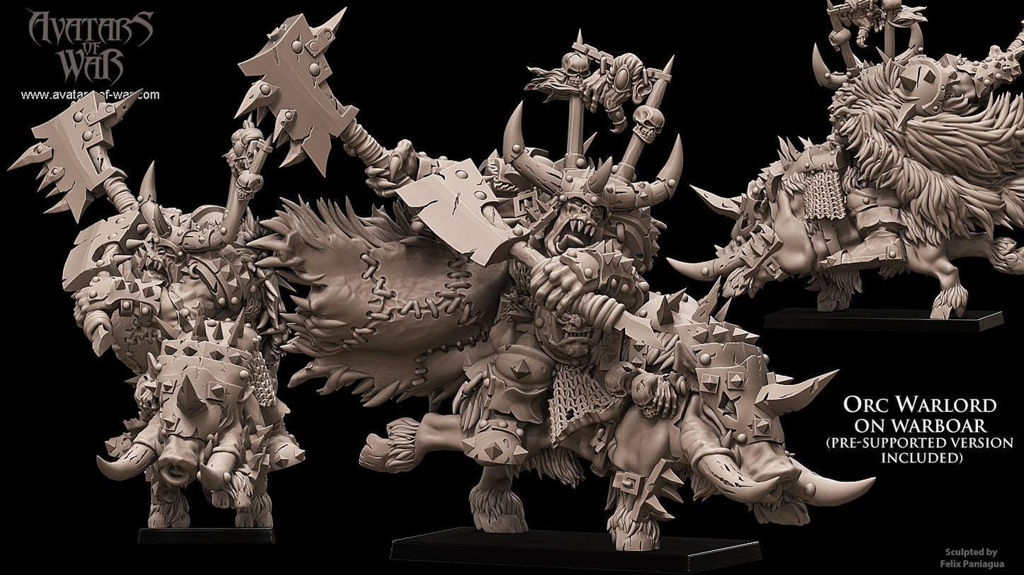 Avatars of War Orc Warlord on Warboar - Fantasy / D&D (Custom Order) - product image 1 of 2