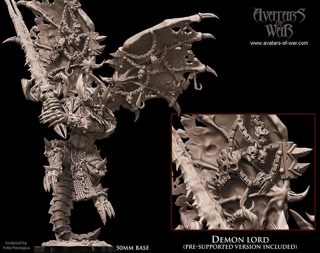 Avatars of War Demon Prince of Wrath - Fantasy / D&D (Custom Order) - product image 1 of 4