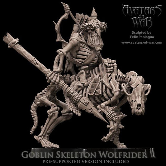 Avatars of War Goblin Skeleton Wolfrider - Fantasy / D&D (Custom Order) - product image