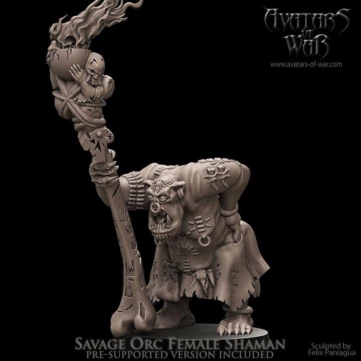Avatars of War Savage Orc female Shaman - Fantasy / D&D (Custom Order) - product image
