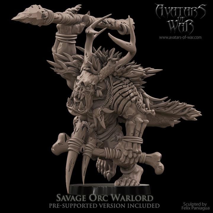 Avatars of War Savage Orc Warlord - Fantasy / D&D (Custom Order) - product image