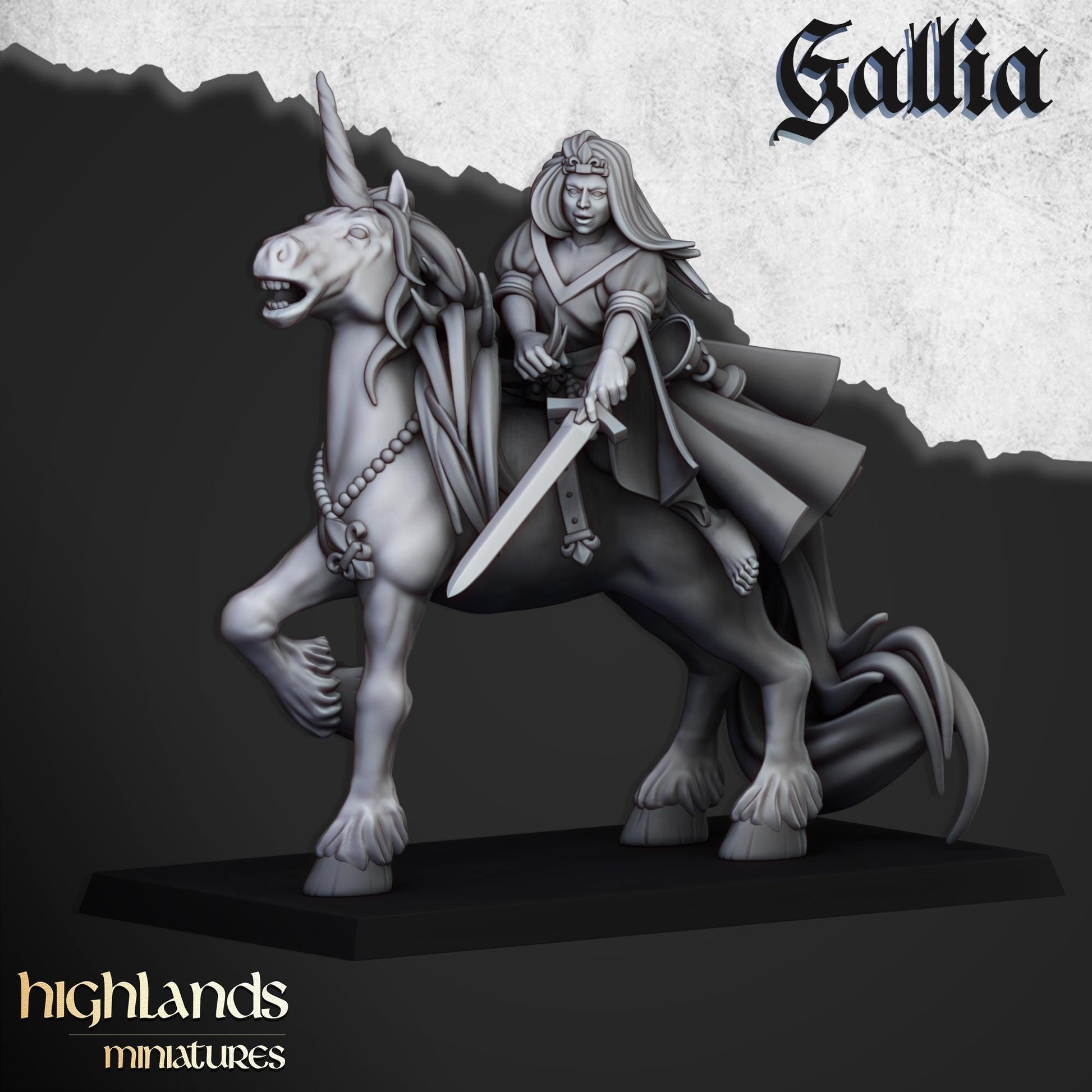 Highland Miniatures Lady of Gallia - Fantasy / D&D (Custom Order) - product image