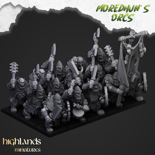 Highland Miniatures Orc Warriors with Hand Weapons or Spears - Fantasy / D&D (Custom Order) - product image 1 of 2