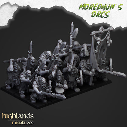 Highland Miniatures Orc Warriors with Hand Weapons or Spears - Fantasy / D&D (Custom Order) - product image 2 of 2