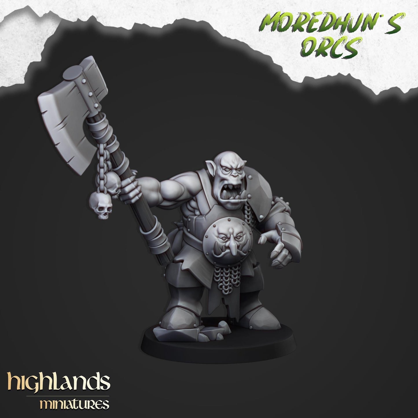 Highland Miniatures Borgok Skullcrusher - Fantasy / D&D (Custom Order) - product image