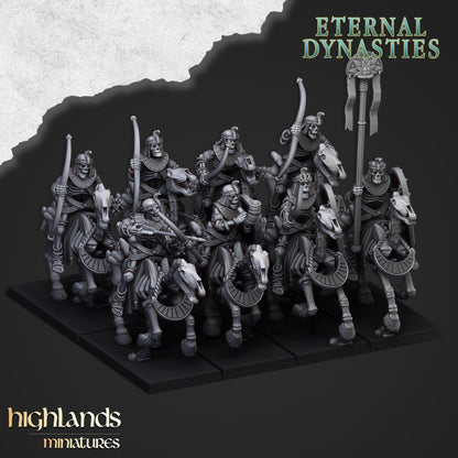 Highland Miniatures Ancient Skeletal Cavalry with Spears or Bows - Fantasy / D&D (Custom Order) - product image 1 of 2