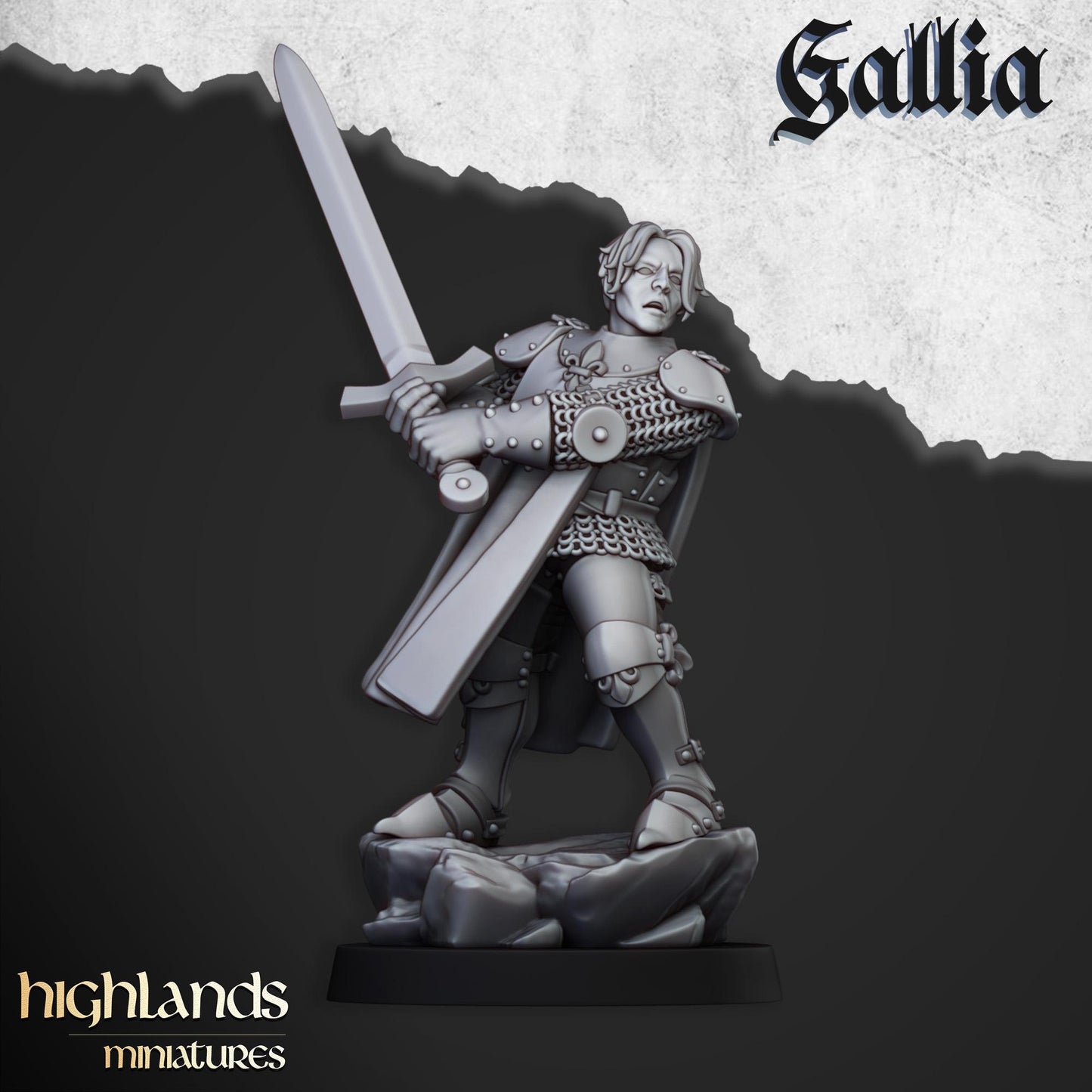 Highland Miniatures Baroness of Gallia - Fantasy / D&D (Custom Order) - product image 2 of 2
