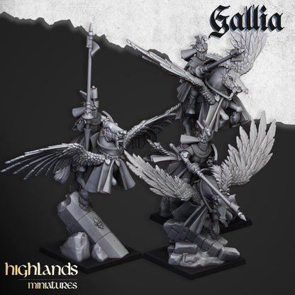 Highland Miniatures Gallia Knights on Pegasus - Fantasy / D&D (Custom Order) - product image 1 of 7