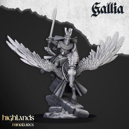 Highland Miniatures Gallia Knights on Pegasus - Fantasy / D&D (Custom Order) - product image 2 of 7