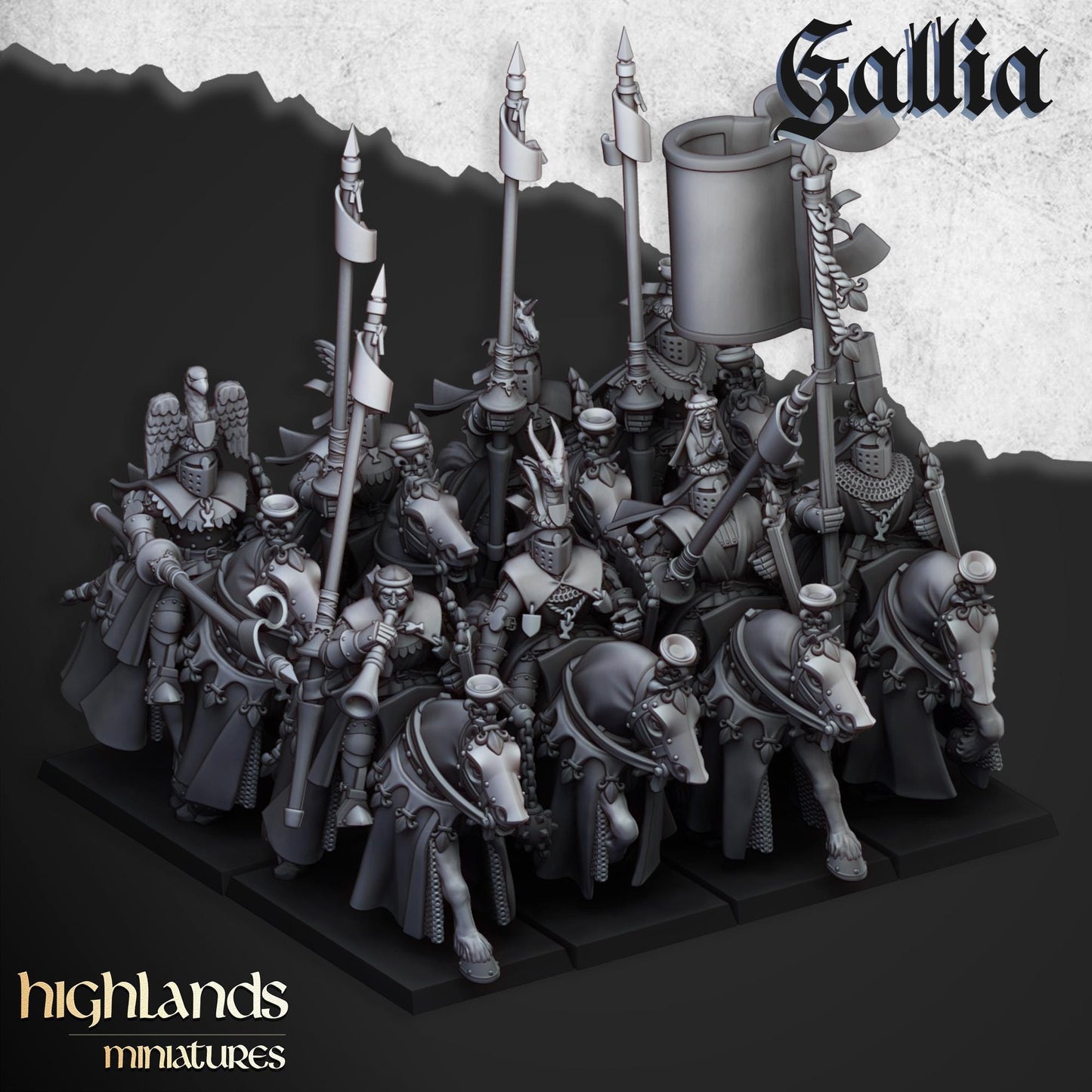 Highland Miniatures Royal Knights of Gallia - Fantasy / D&D (Custom Order) - product image