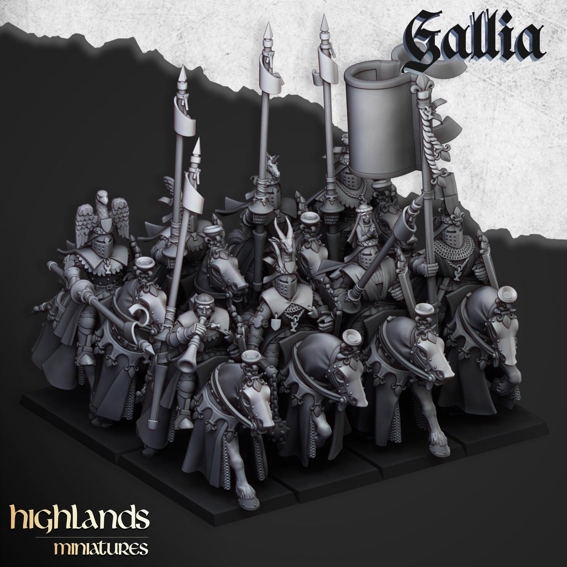Highland Miniatures Royal Knights of Gallia - Fantasy / D&D (Custom Order) - product image