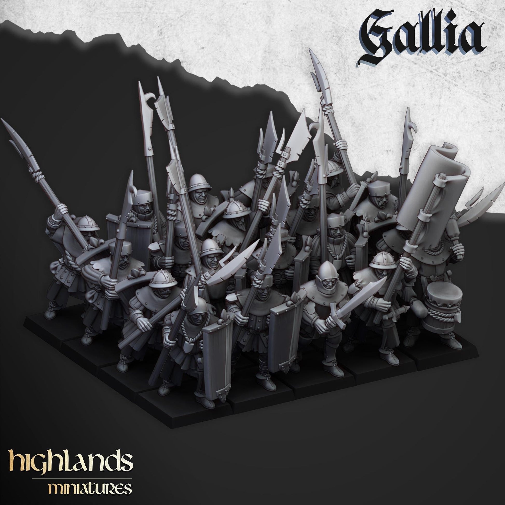 Highland Miniatures Gallia Men at Arms - Fantasy / D&D (Custom Order) - product image