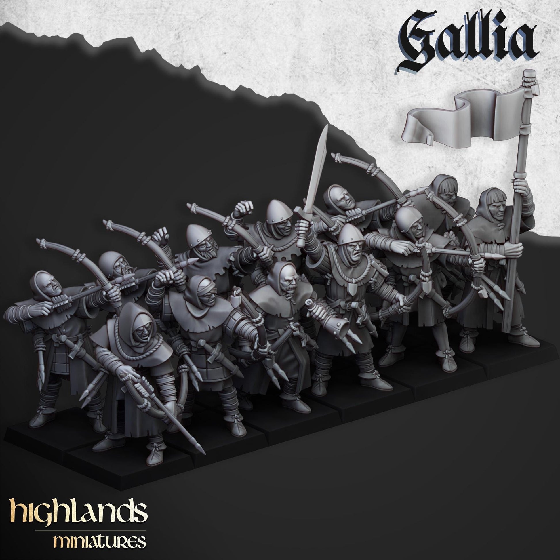 Highland Miniatures Gallia Archers - Fantasy / D&D (Custom Order) - product image