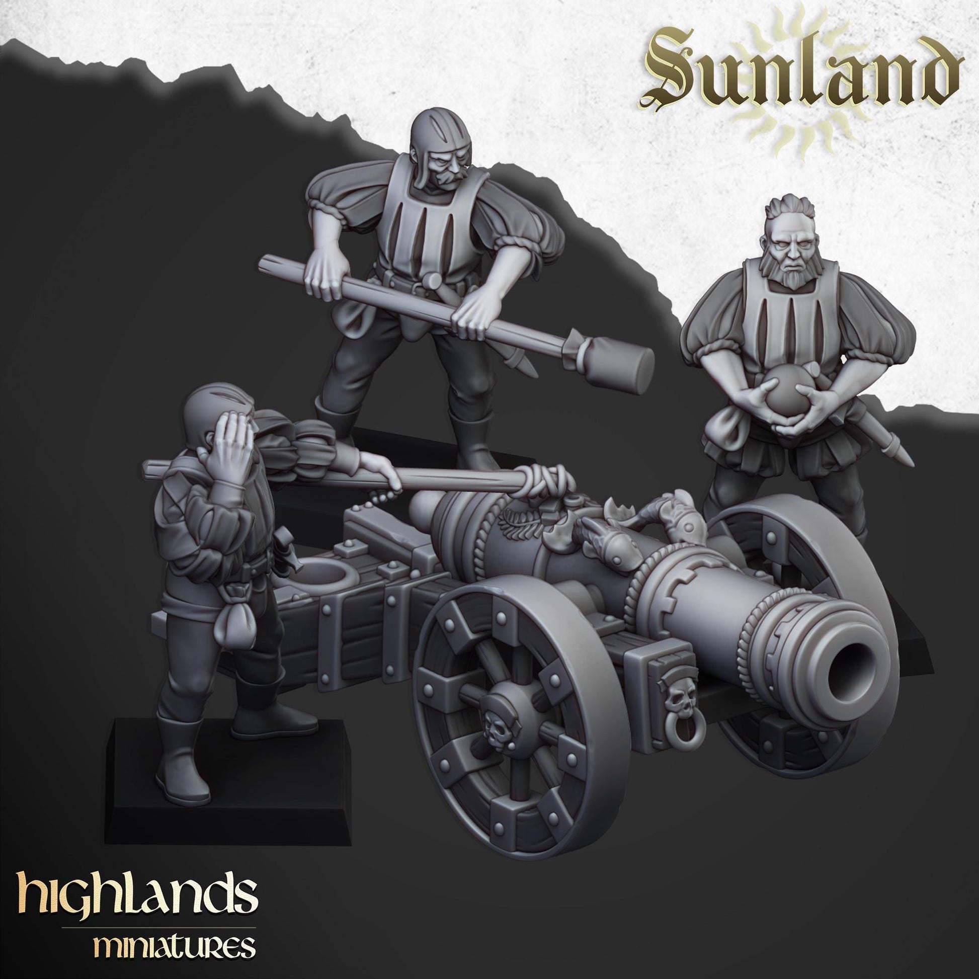 Highland Miniatures Sunland Great Cannon - Fantasy / D&D (Custom Order) - product image