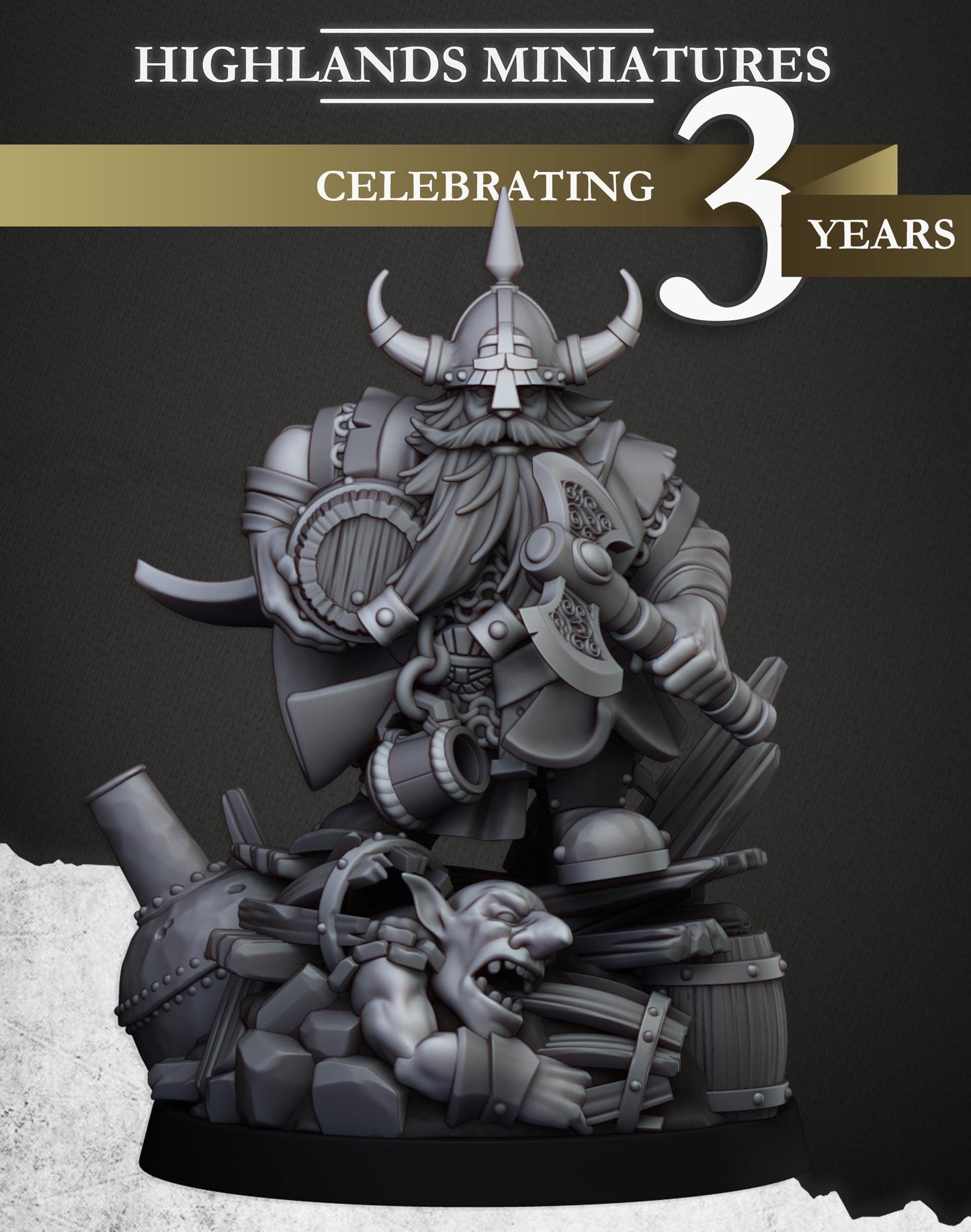 Highland Miniatures Dwarf Brewmaster - Fantasy / D&D (Custom Order) - product image