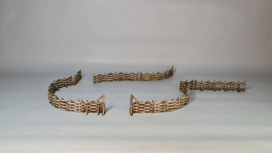 Nippon Saga Bamboo Wattle Fence - Wargaming Terrain 28mm - Printed on FDM Bambu Lab X1 Carbon (Custom Order) - product image 1 of 7