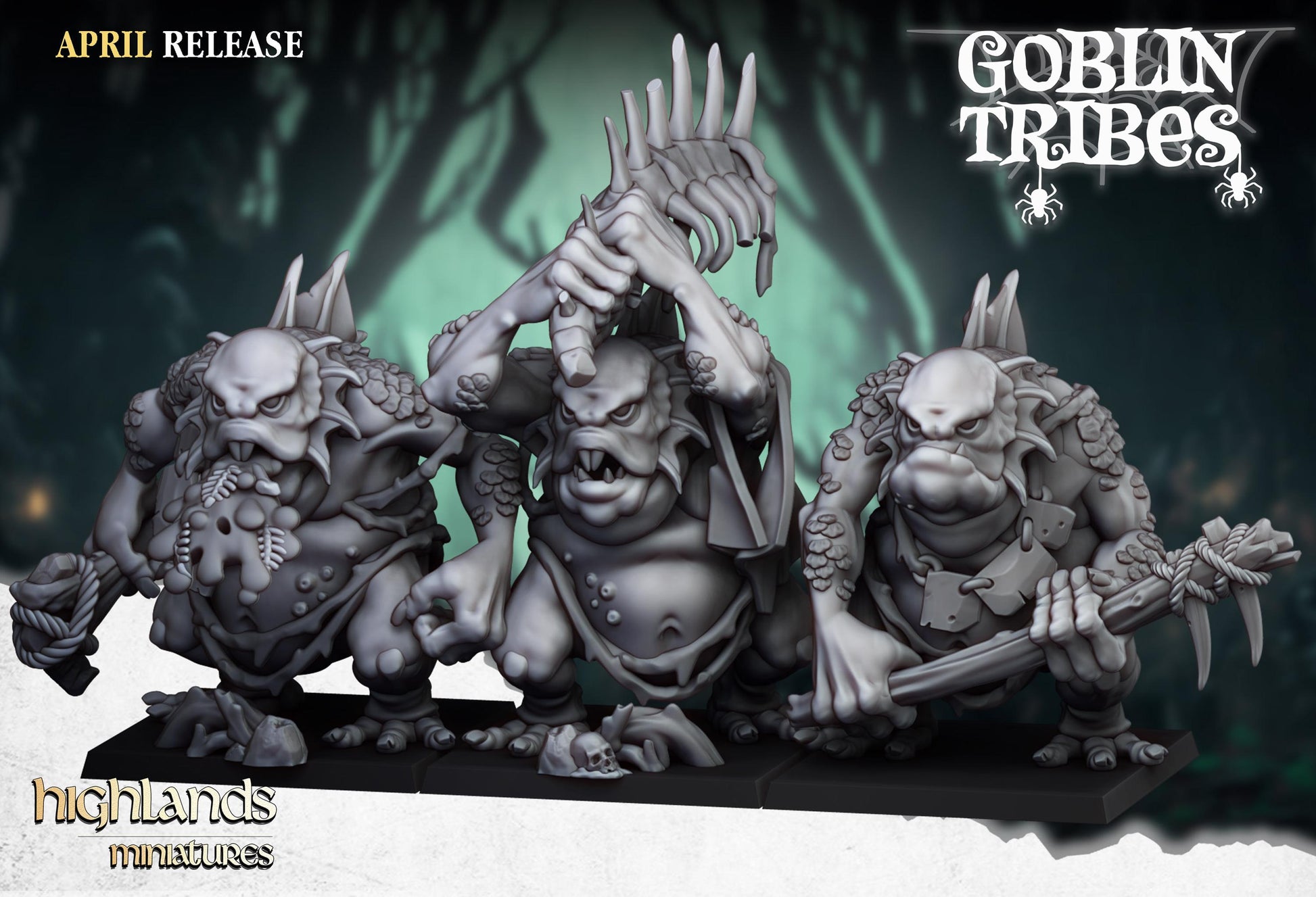 Highland Miniatures Swamp Trolls - Fantasy / D&D (Custom Order) - product image 1 of 4