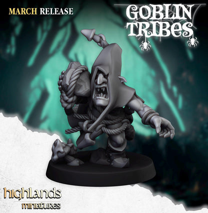 Highland Miniatures Swamp Goblins Stonethrowers Fanatics - Fantasy / D&D (Custom Order) - product image 3 of 6
