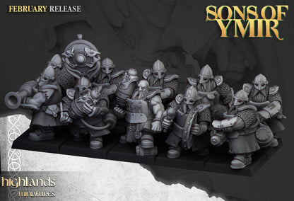 Highland Miniatures Dwarf Firespitters - Fantasy / D&D (Custom Order) - product image 1 of 2