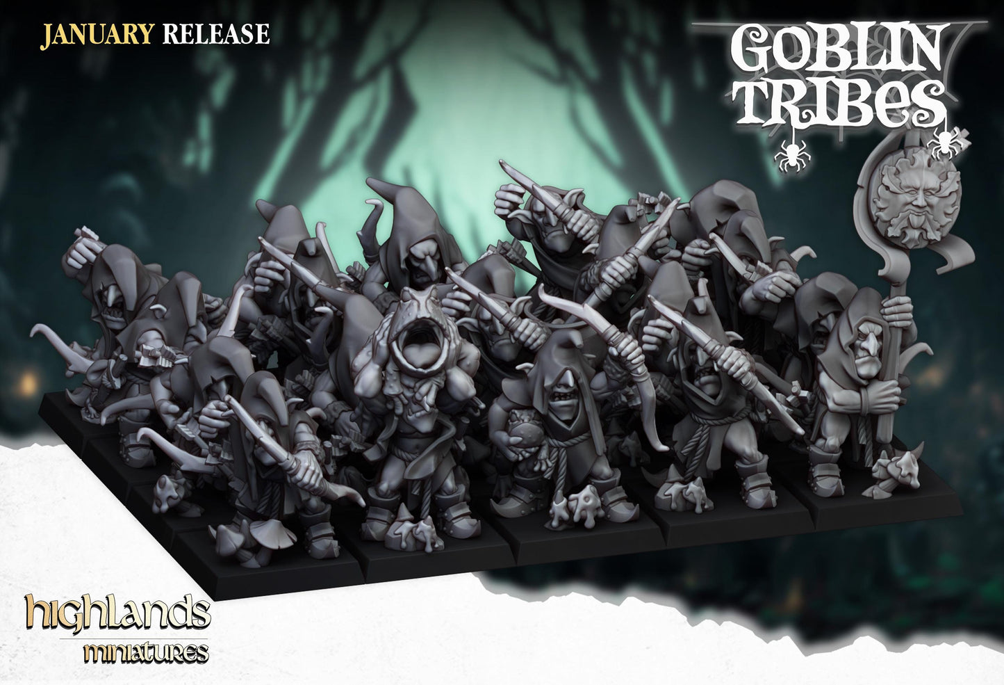 Highland Miniatures Swamp Goblin with Bows - Fantasy / D&D (Custom Order) - product image 1 of 2