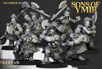 Highland Miniatures Dwarf Deathseekers - Fantasy / D&D (Custom Order) - product image 1 of 3