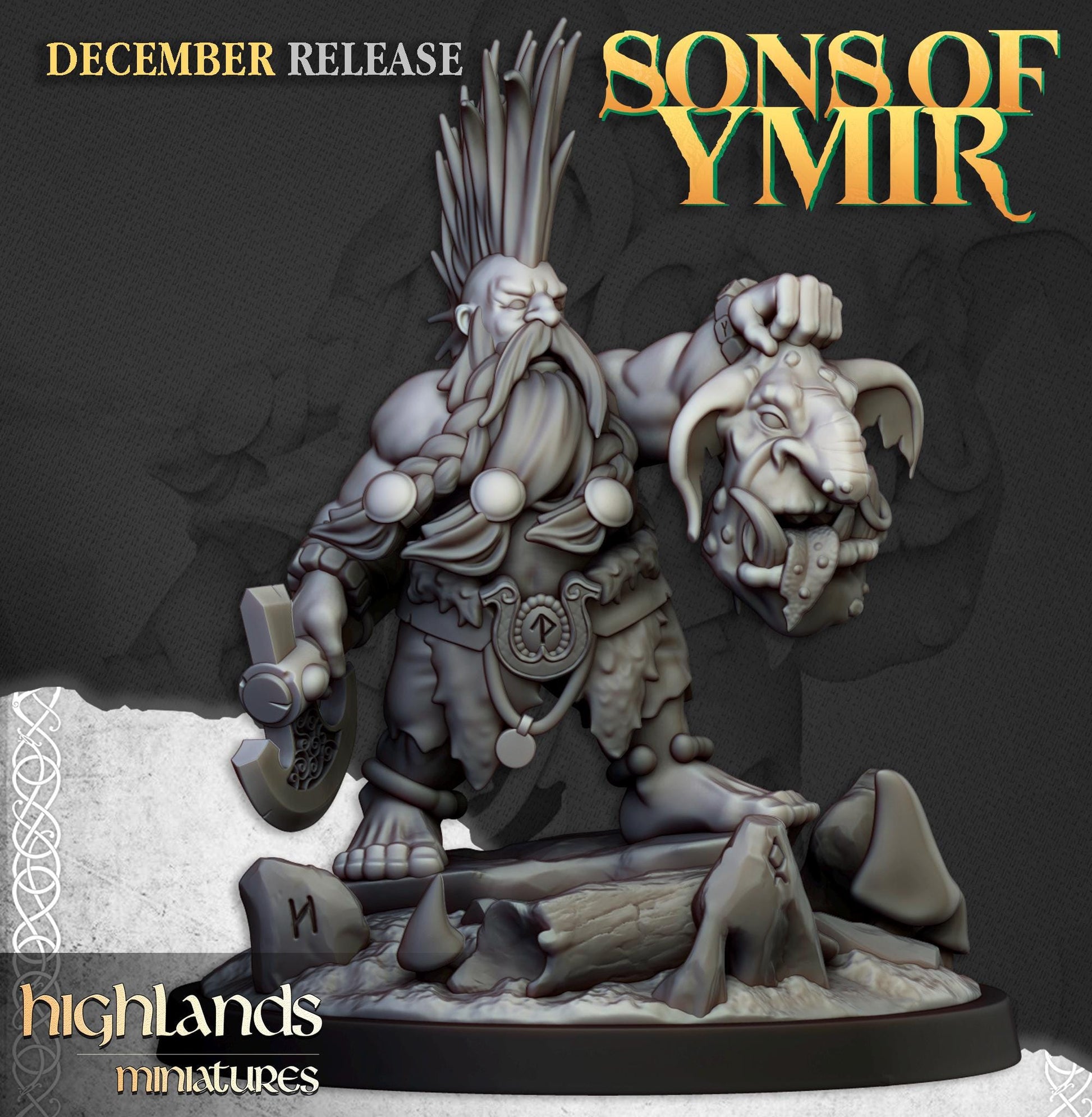 Highland Miniatures Dwarf Trollseekers - Fantasy / D&D (Custom Order) - product image 1 of 2