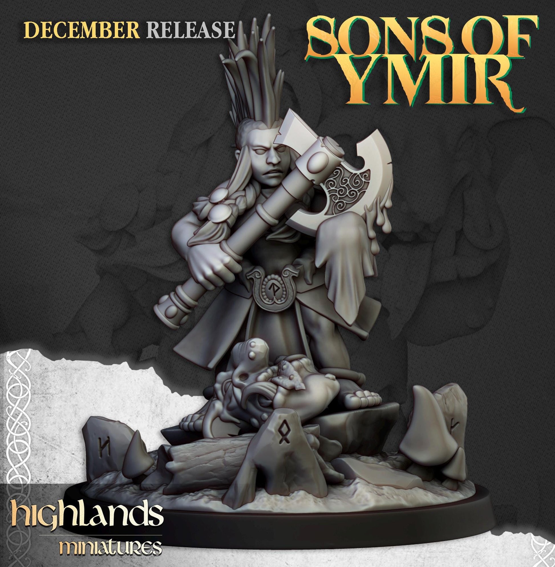 Highland Miniatures Dwarf Trollseekers - Fantasy / D&D (Custom Order) - product image 2 of 2